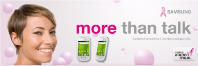 Samsung Galaxy Next sostiene la lotta contro i tumori al seno